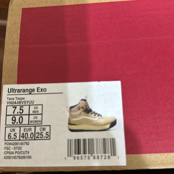 Vans ultraRange Exo hi Mte Taos Taupe ultra Cush men’s size 7.5 or women’s size9 - Picture 14 of 14